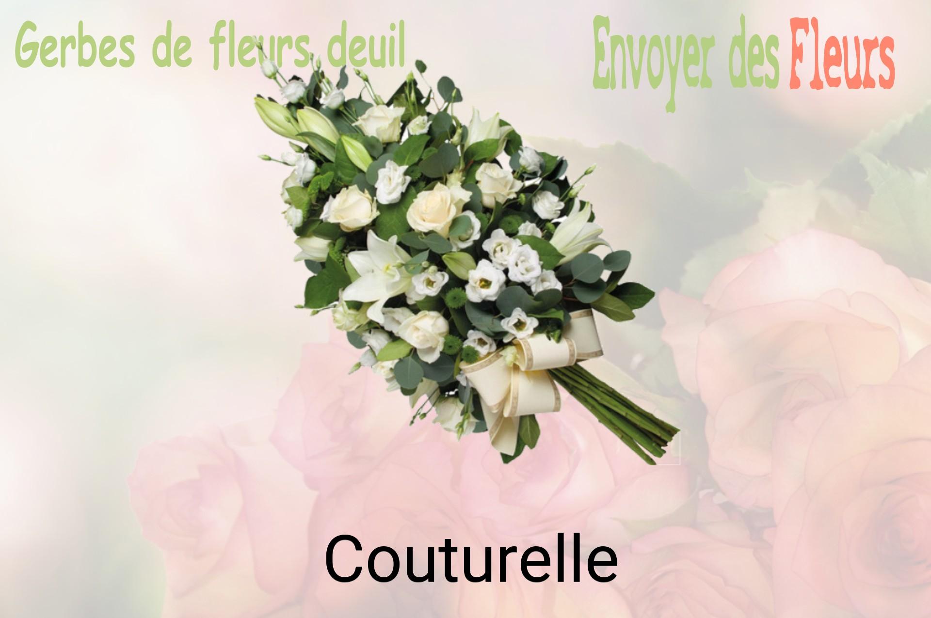 Gerbe de fleurs de deuil livrée à Couturelle